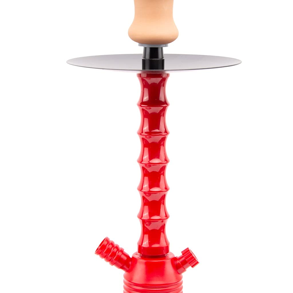 Completo Juego de Cachimba, 1 Manguera Kit de Cachimba con Cachimba Accesorios Acrílico Vidrio Florero de Agua para Fumar (Color : Red)