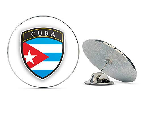 Cuba Flag Design Round Metal 0.75