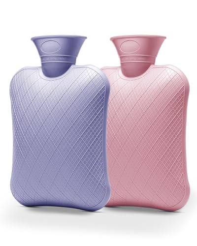 FORICOM Wärmflasche (2L Lila + 2L Rot, 2L)