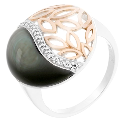 Argent 925 Orphelia Femme bijou rond zirkonia noir idéal pour vos soirées et le bureau