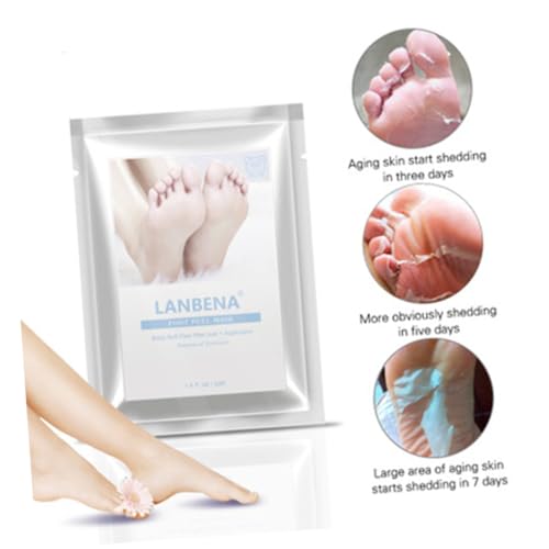 Housoutil 2 Unidades máscaras de peeling remover máscaras de pé de pele morta esfoliante para os pés
