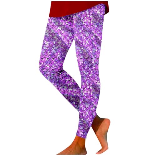 Leggings genéricos para mujer con estampado de escamas de sirena, ajustados largos, mallas de talle alto brillante, estilo fantástico de sirena para fiestas diarias y fiestas temáticas, para verano