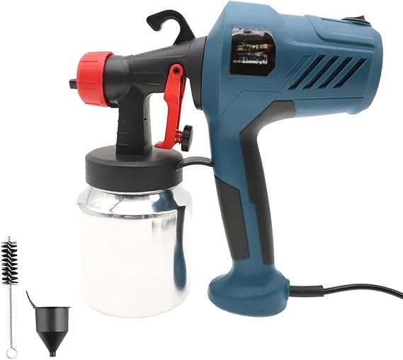 Master the Art of Painting with the Ultimate HVLP Electric Paint Sprayer Unrivaled Power, 1000ml Capacity, Precision Jog Wheel Control, Detachable Design, Copper Nozzles, and Effortless Cleaning