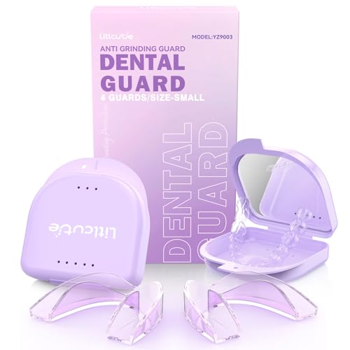 Litlcutie Mouth Guard for Clenching Teeth at Night, 4 Pack/Small Size