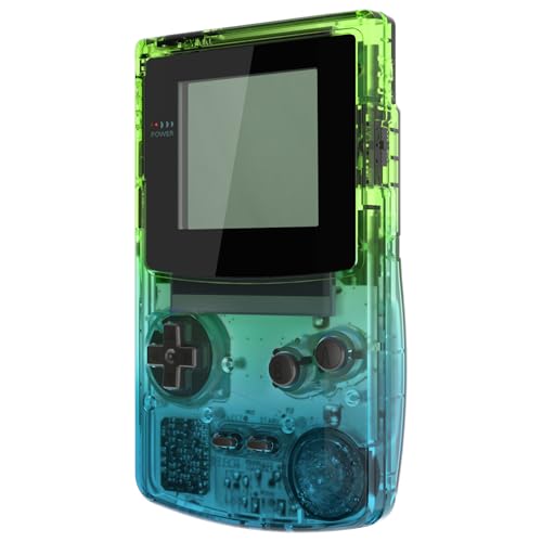 Image of IPS Ready Upgraded eXtremeRate Gradient Translucent Green Blue Replacement Shell Full Housing Cover Buttons for Gameboy Color - Fit for OSD IPS & Regular IPS & Standard LCD - Not Console & IPS Screen