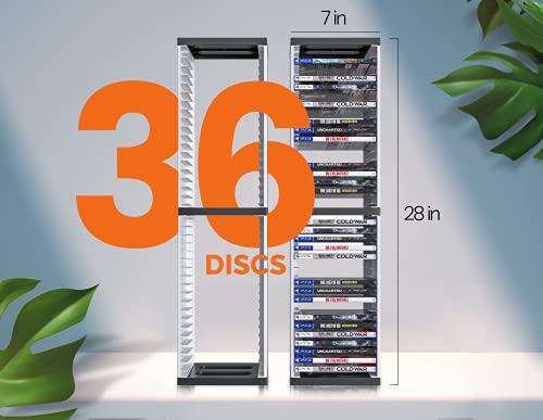 Image of Skywin PS5 Game Holder Game Storage Organizer - 36 CD Game Holder Disk Tower for PS5 - Game Box Storage Tower
