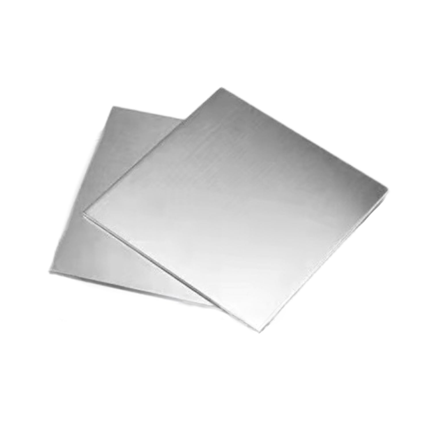 Bopaodao 304 Stainless Steel Plate 1mm x 200mm x 200mm, 2Pcs 304 SS Plates Sheets 0.04" x 8" x 8", Thickness 0.04 1/25 inch