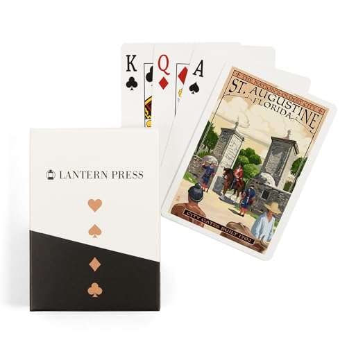 Baraja St. Augustine Florida con 52 cartas tamaño póker