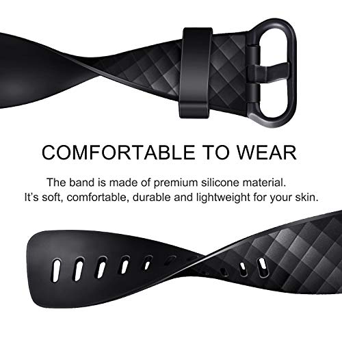 Pacote com 3 pulseiras de silicone para Fitbit Charge 4 / Fitbit Charge 3 / Charge 3 SE Pulseiras de