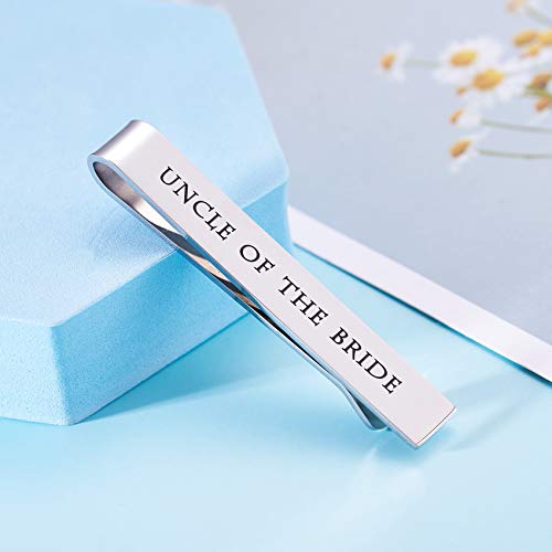 Uncle of the Bride Tie Clip - Pre-Engraved Stainless Steel Wedding Keepsake | "Thank You for Being Part of Our Special Day" Tie Bar Gift for Uncles & Groomsmen3