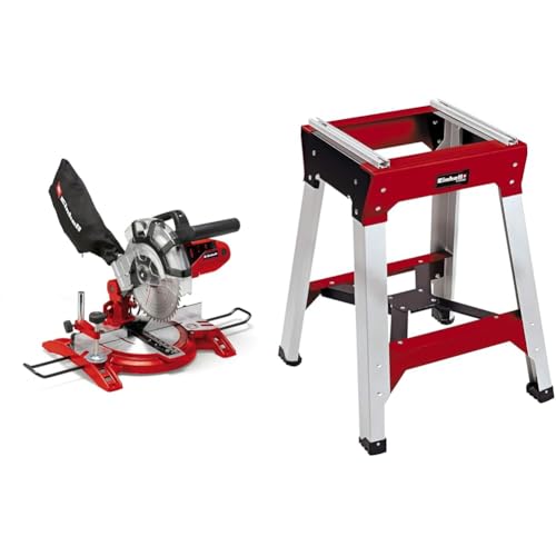 Einhell Scie à onglet radiale TC-MS 2112 (1600 W, Largeur de coupe maximale : 120 mm, Tête de scie inclinable, Sac à poussière et blocage de sécurité)...