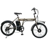 PROVROS(プロブロス) PLADO プラド 電動アシスト自転車 20インチ 折りたたみ式 シマノ6段変速 リチウムイオンバッテリー 前輪駆動 最大65km走行 型式認定 公道可能 P-M206Epro(サンドオリーブグリーン)