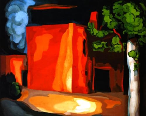 Pintura al óleo para adultos para decorar el salón con motivos de Casa Roja