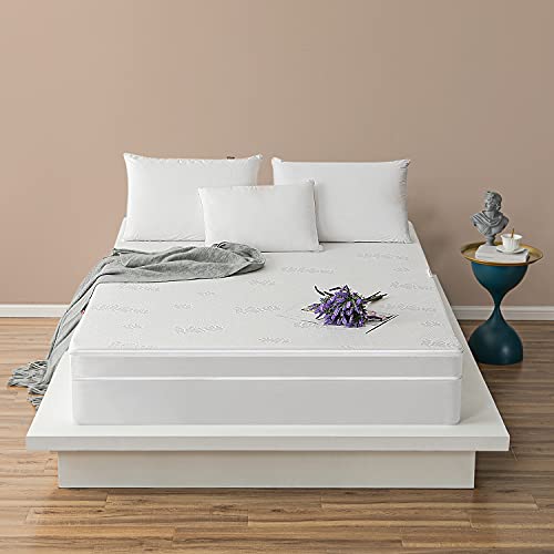 Jet's Home Queen Mattress Protector With Zipper- 360 Top Removable And Adjustable Waterproof Mattress Cover Fit 9''- 18'' Depth-Zippered Mattress Encasement #TOP4