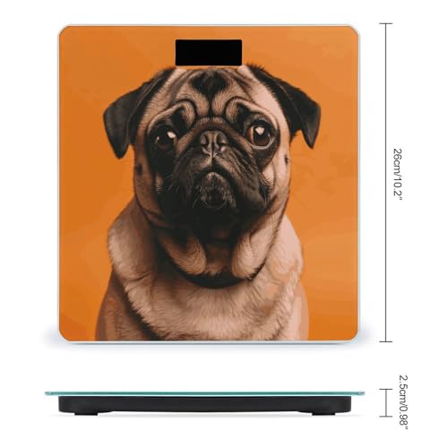 Báscula digital para baño con pantalla LED y vidrio templado miniatura 2