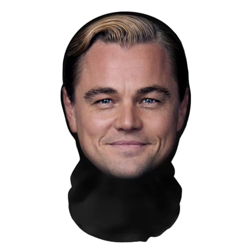 Aristo Solutions Leonardo DiCaprio Masque intégral réaliste avec impression 3D – Respirant, léger et confortable, idéal pour le cosplay, les fêtes, Halloween, le carnaval et les événements MI