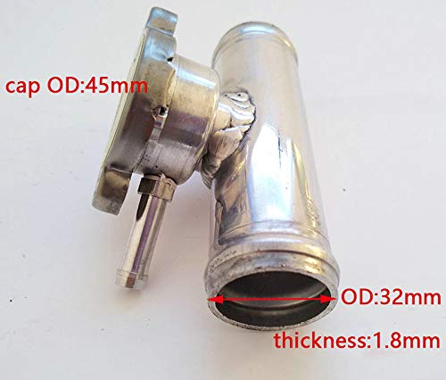 Compatible with 1.25" OD in Line Radiator Tuck Hose Remote CNC Billet Fill Filler Neck/Cap 32mm