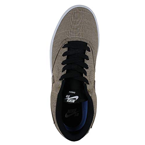 Nike Mens Sb Check Solar Cnvs Prm Khaki White Black Size 8 #TOP3