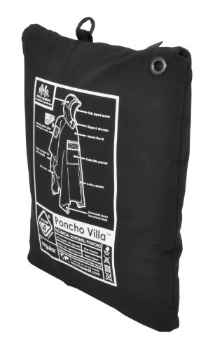 image for HAZARD 4 Mens Rain Poncho Villa(TM) Technical Soft-Shell - Black, Blac