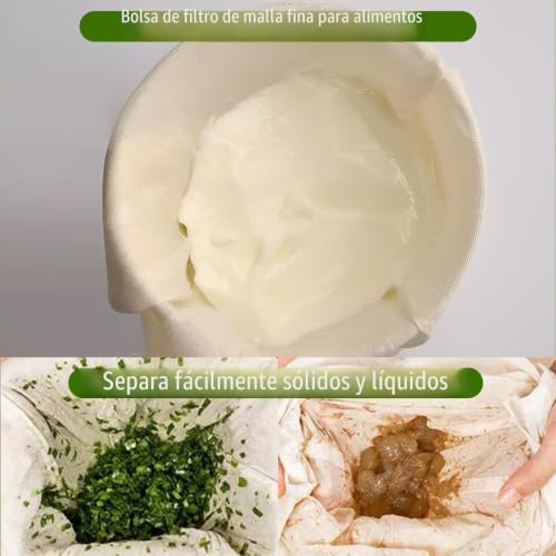 Miniatura 7 de 3 Piezas Tela Filtrante Reutilizable, 50 X 50 Cm Lavable Cheese Cloth Sin Blanquear Grado 100 Fina Colador Tela Para Colar Jugo Queso Té Leche De Frutos Secos Sopa Yogur