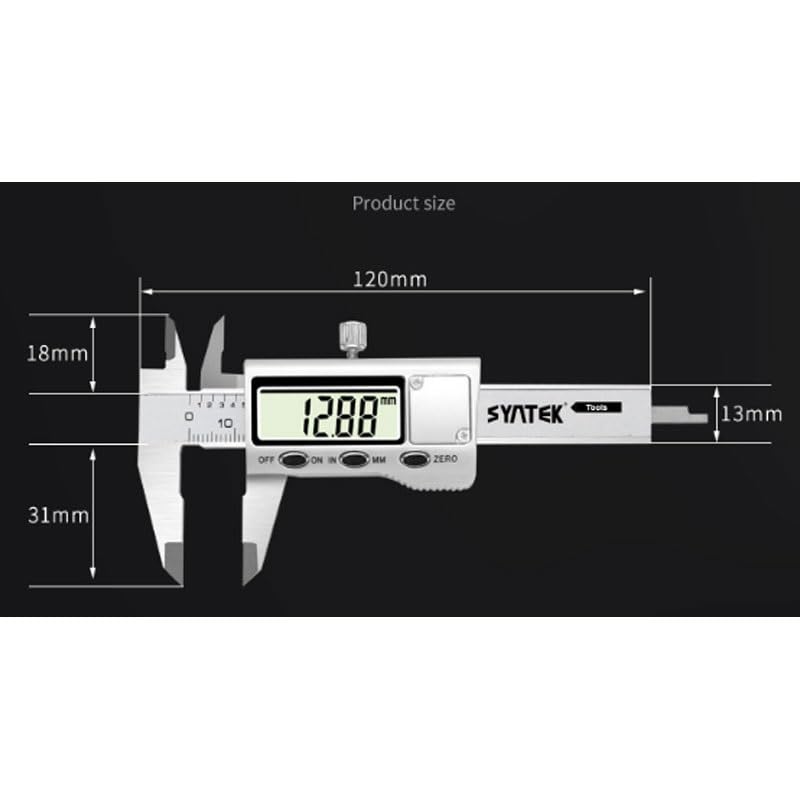 Digital Vernier Caliper for Jewelry Use | Alloy Inner Outer Diameter Measuring Ruler