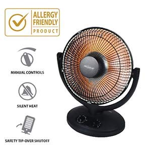 Amazon.com: Soleus Air Heater for Home and Office, 2 Heat Settings,  Overheating and Tip-Over Protection, Easy to Use Manual Controls, 60 Minute  Timer (Reflective Heater) : Home u0026 Kitchen