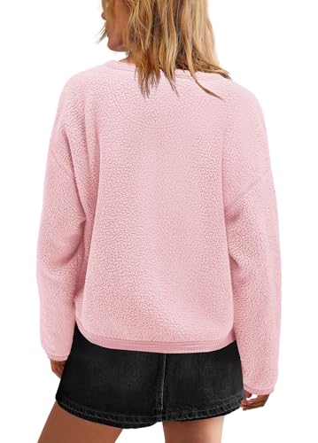 Image of Yanekop Womens Sherpa Jacket Button Down Fleece Winter Coat Fuzzy Jackets Chunky Cardigan Sweaters Open Knit Sweater