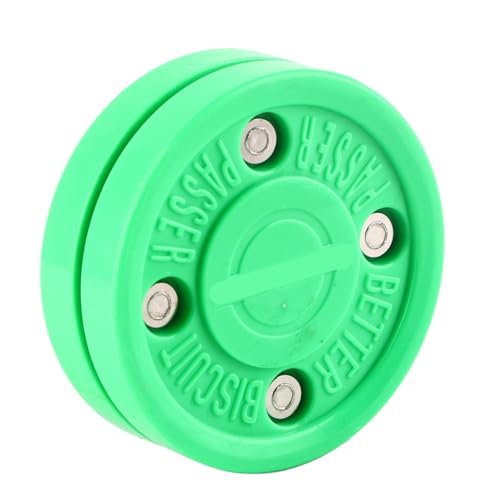 Disco de hóquei no gelo polioximetileno verde seca melhor desempenho discos para treinamento diário