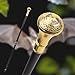 Golden Phoenix Totem Relief Walking Cane Fashion Walking Stick Gentleman Luxury Crosier Knob Walking Stick 93cm