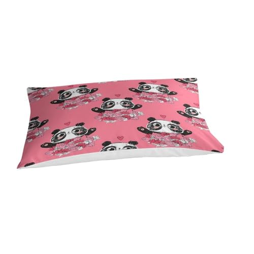 Parure de lit panda 3D anti-plis en microfibre douce avec fermeture