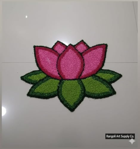 Image of Rangoli Floor Decoration Mat, Haldi & Mehndi Ceremony, Pooja and Festivals | Traditional Floral Design Decorative Mat for Home Entrance, Mandap & Event Decor
