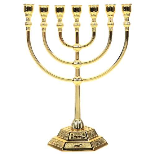 Genérico Candelabro Menorah De 7 Ramas Elegante Decoración para