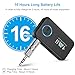 1Mii Bluetooth 5.3 Music Receiver for Car/Home Stereo, Aux Bluetooth Adapter for Car with Volume Control Supports Hands Free Calls, 16H Battery Life