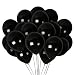 King's Deal 12 Inches Ultra Thickness Latex Balloon 100 Count - (Black)