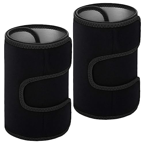 Toddmomy 1 Par Polainas de Fitness poleas Tobillo Mangas cinturón de Gimnasio Accesorios Band Venda casa de Gym arde Protectores de Muslos Deportivos Cubre Muslos Ajustables Neopreno Black