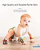 Infinno Baby Wrist Rattle Socks and Foot Finder Set, Perfect Baby Toys for 0-12 Months Newborn Boys and Girls As Shower Gifts, Garden Bug Series #4