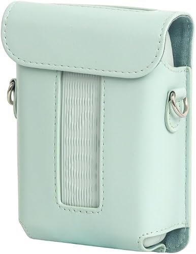 For FUJIFILM Instax mini Link 3 Full Body Leather Case Bag with Strap(Green)