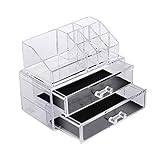 Una variedad de compartimentos: la caja es bonita y tiene una variedad de compartimentos, puede almacenar cosméticos, joyas, herramientas de joyería de uñas, etc.