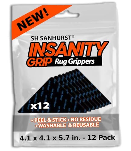 Insanity Grip 12 Pcs Rug Tape Hardwood Floors No...