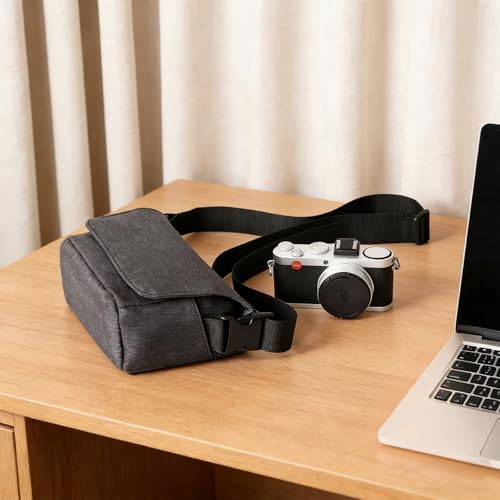 Bolso para cámara digital Lacdo gris compacto miniatura 6