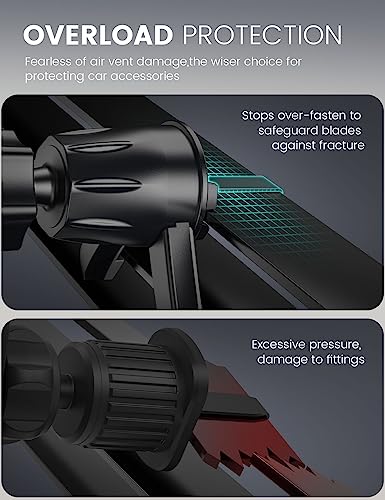 Handyhalterung Auto, Lüftung Schutz Auto Handy Halterung Ständer mit Hakenclip und Beine Doppelte Unterstützung 360° Drehbar KFZ Handyhalter Auto für iPhone Android Smartphone (4.0''-7.0'')
