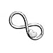 Produktbild DIY925 Verbinder Infinity Unendlichkeit Herz Carrier 925 Sterling Silber nickelfrei 16mm Anhänger in Juweliers- Qualität