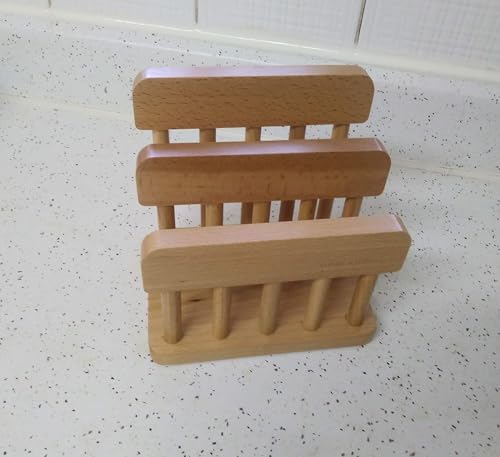 Soporte doble para tablas de cortar de madera de haya miniatura 6