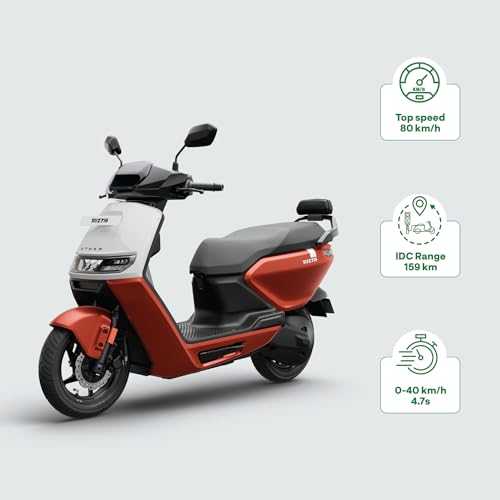 Image of Ather Rizta Z (3.7 kWh) Electric Scooter in Terracotta Red Duo booking for Ex-Showroom