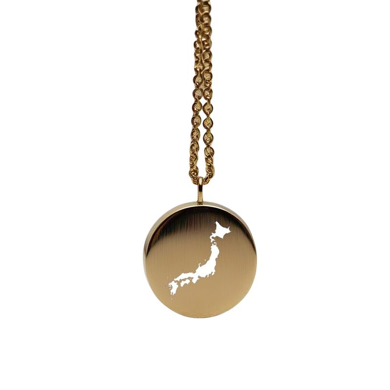 Pendentif carte du Japon breloque Terre collier gravé aventure