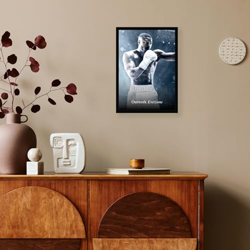 Image of CodersParadise inchOutwork Everyone inch Boxing Poster Frame | Premium A4 Motivational Wall Art for Bedroom, Office & Home Gym | Powerful Athlete-Inspired Decor for Fitness Lovers & Achievers