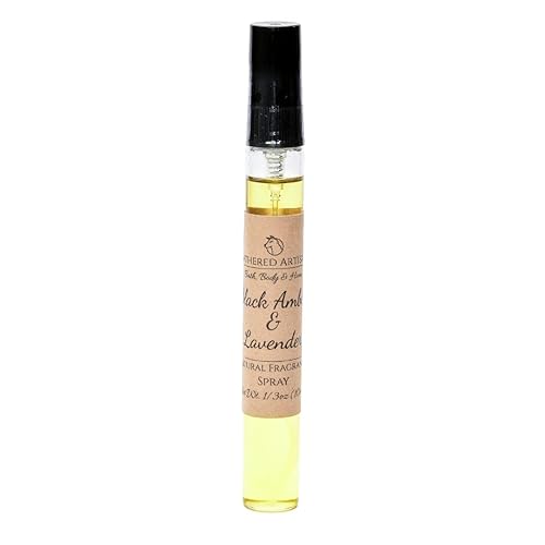 Black Amber & Lavender - Alcohol Free Unisex Oil Perfume by Lathered Artisan - Naturally Scented, Nourishing, and Uniquely Handcrafted (Black Amber Black Amber & Lavender - Alcohol Free Unisex Oil Perfume by Lathered Artisan - Naturally Scented, Nourishing, and Uniquely Handcrafted (Black Amber