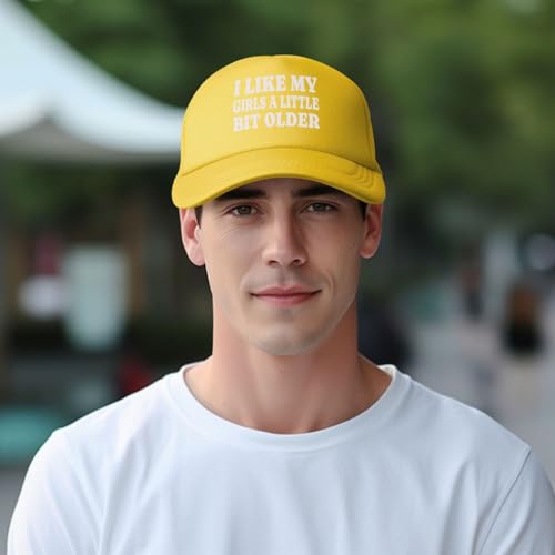 Image of I Like My Girls A Little Bit Older Trucker Hat Snapback Hat Funny Hats for Men Women