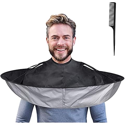 Lictin Hair Cloak Cape Black - Haircut Cape Umbrella Waterproof Hair Cloak Barber Cape Foldable Hairdressing Umbrella Cape Apron Cover