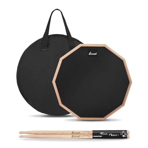 Sovvid 12 Inches Drum Pad and 5A Drum Sticks